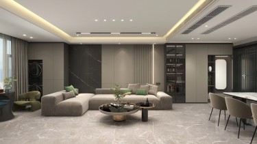 145平现代轻奢客厅