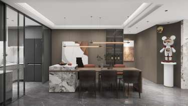 180平现代轻奢餐厅