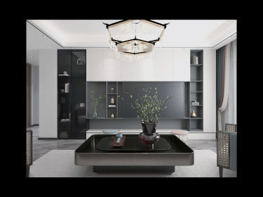 150平雅致新中客厅