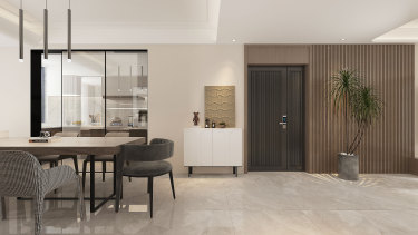 125平3室奶油风餐厅