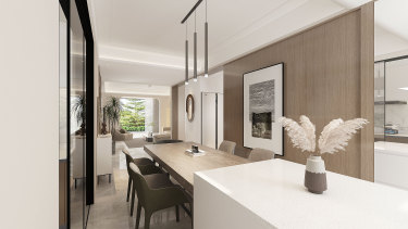 125平3室奶油风餐厅