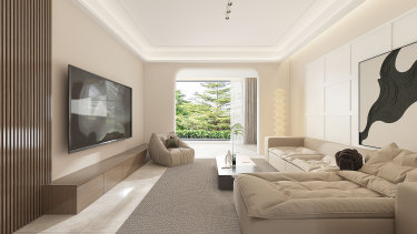 125平3室奶油风客厅