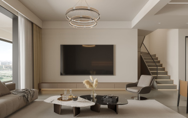 180平奶油风客厅