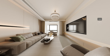 180平奶油风客厅