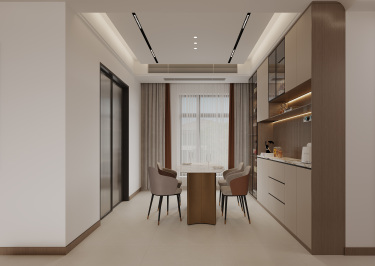 130平现代简约餐厅