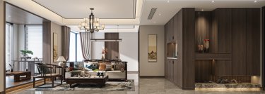 145平雅致新中客厅