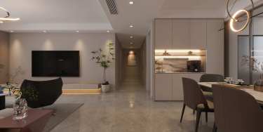 168平现代简约餐厅