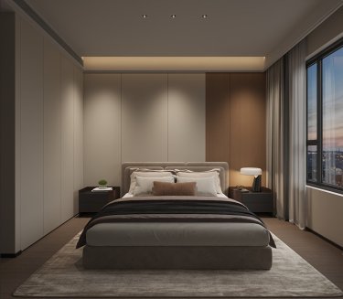 185平现代轻奢卧室