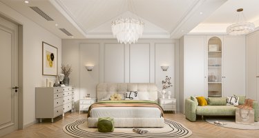 350平现代轻奢卧室