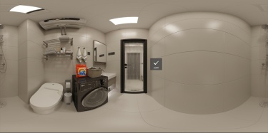 50平现代极简卧室