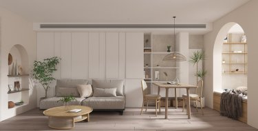 80平奶油风餐厅