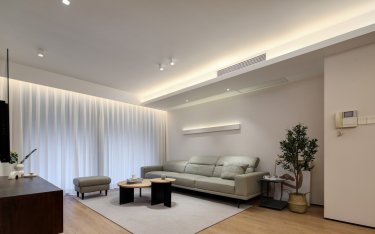 120平现代极简客厅