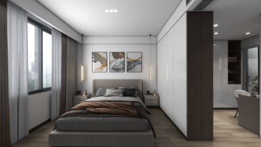 300平现代简约卧室