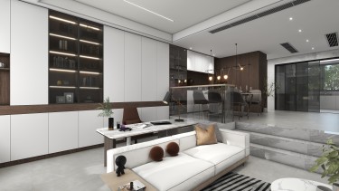 300平现代简约餐厅