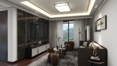 120平现代简约客厅