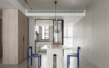 90平现代极简餐厅