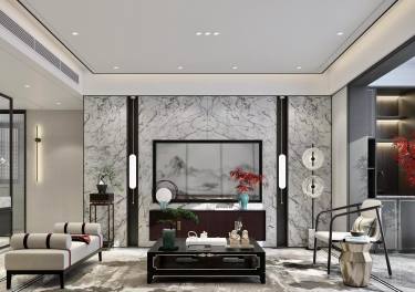 100平现代简约客厅