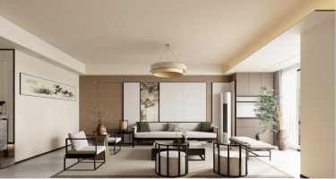 180平雅致新中客厅