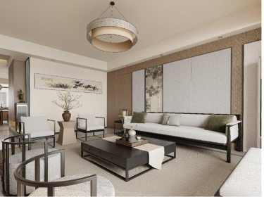 180平雅致新中客厅