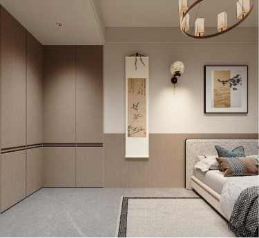 180平雅致新中卧室