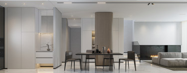 350平现代简约餐厅