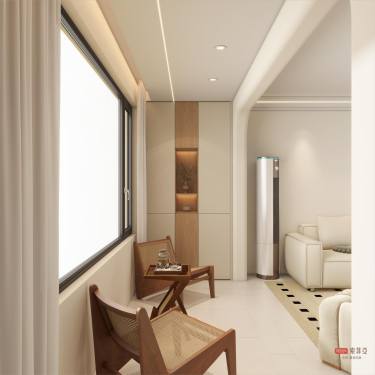 129平奶油风阳台