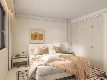 129平奶油风卧室