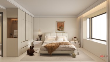 129平奶油风卧室