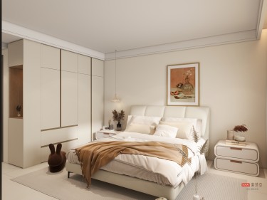 129平奶油风卧室