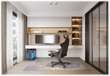 140平4室现代简约书房