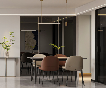 135平现代轻奢客厅