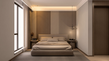 400平现代轻奢卧室