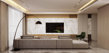 400平现代轻奢客厅