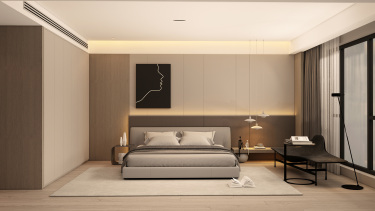 400平现代轻奢卧室