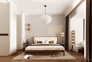 120平美拉德复古风卧室