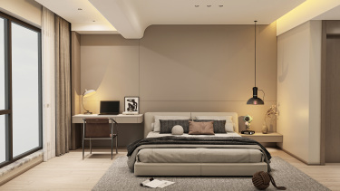 400平现代轻奢卧室