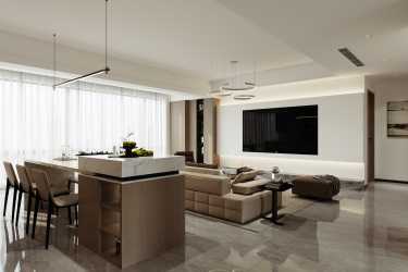 160平现代简约餐厅