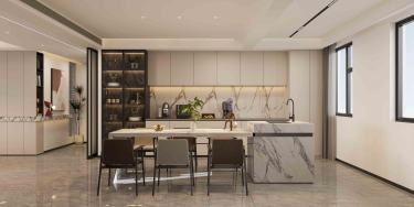 200平现代极简餐厅