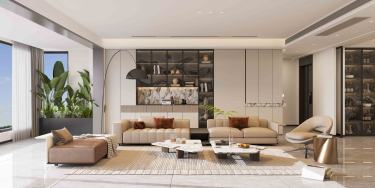 200平现代极简客厅