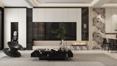 217平现代轻奢客厅