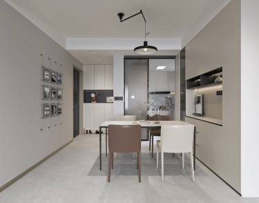 140平现代简约餐厅