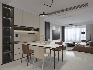 140平现代简约餐厅