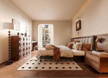 154平美拉德复古风卧室