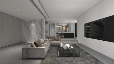 358平现代极简客厅