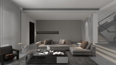 358平现代极简客厅