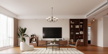 120平美拉德复古风客厅