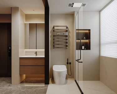 89平2室现代轻奢卫生间