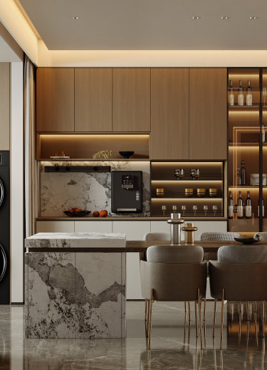 89平2室现代轻奢餐厅