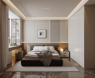 89平2室现代轻奢卧室