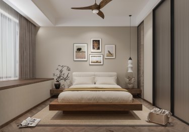 126平侘寂风卧室